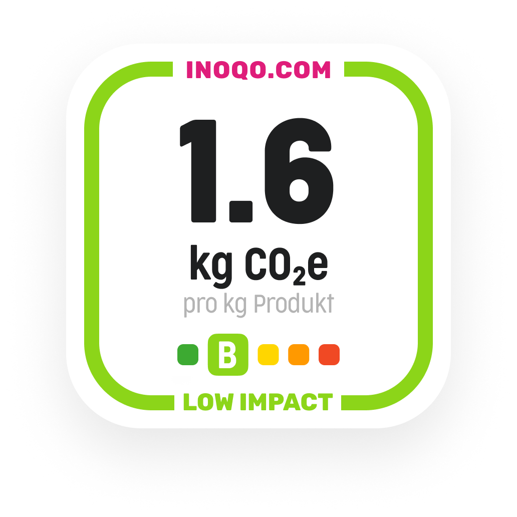 Kokosnuss CO2e pro kg Produkt, Low Impact Badge