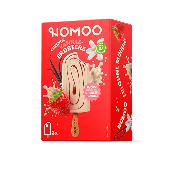NOMOO Eis Vanille-Erdbeere 3x65ml